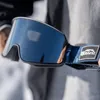 Gafas de esquí grandes cilíndricas de doble capa antivaho y a prueba de viento, gafas de alpinismo para adultos y hombres con miopía PF