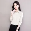 Women's Blouses KRCVES Spring Autumn And Winter Professional Wear Pure Color Long-Sleeved Shirt Korean Fashion Lapel Versatile Top