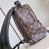 10A Mirror Quality Designer Bag Mini Fashion Ryggsäck Monograr Brown Classic Pattern Designer Bag Strap Justerbar skolväska Kvinna Bag Casual Bag Wallet