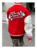 Brief Beflockung Gestickte Jacke Männer Y2k Straße Hip Hop Baseball Uniform Mantel Harajuku Punk Lose Jacke Streetwear Frauen 231229