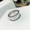 S925 Silver Ladies' rings Flower grass Wide Personality fashion Superior quality Bead edge sign Golden ring252R