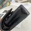 10A Spiegelqualität Designer-Tasche Schulterkette Clutch Doppelklappe Tasche CC CF Brieftasche Kariertes Velours-Quadratstreifen, aus Frankreich importiert Offizielles Original-Echtleder