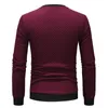 Pandes masculines Classic Casual Crew Neck Waffle Sweatshirts Sweats à manches longues Tops actifs (noir / marine / vin / gris foncé / gris clair)