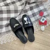 Designer slippers leather sandals genuine leather casual scuffs shoes chain shoe women loafers half drag prince town metal cowhide slipper