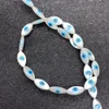 Bracelet en coquillage naturel, perles de coquillage mauvais œil, utilisées pour la fabrication de bijoux à la mode, accessoires de collier et de Bracelet, taille 5x10mm, 6x12mm