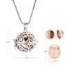 IJD20003 Hollow Ball Cremation Jewelry for Ashes Keepsake Pendant Necklace for Men Women Mini Urn Necklace for Human Pet Ashes Hol332Q