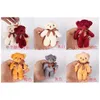 Fyllda plyschdjur 12st grossist Soft Bear P Mini Teddy Dolls Toy liten gåva för fest bröllop nyckelchain väska hänge dropp deli dhbdn