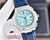 Designer Men's Luxury Pateks Automatisk mekanisk klocka Rostfritt stål Remsaffär Sapphire Solid Clasp Full Watch Size 40mm