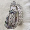 Punk crâne strass Bb Bling Simon ceintures femmes hommes marque de luxe en cuir sangle croisée diamant clouté Y2K ceintures de taille occidentales pour 239G