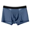 Underbyxor 1 st sommarmän Ice Silk Boxers Shorts underkläder underkläder mesh sexig andningsbar genomskinlig boxare trosor trosor för människan