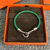 Célèbre marque française de luxe avec boucle, corde en cuir classique, plusieurs couleurs, cuivre de haute qualité, bracelets à breloques pour femmes, mode sœur, cadeau exquis