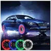 Andra bilbelysningar 15 Mode Solen Energy LED Flash Wheel Tire Vae Cap Neon DRL Dayme Running Light Lamp Wheels Acccessories Drop Deli Dhdzp