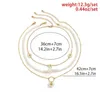 Ожерелья с подвесками, 3 шт., классическое многослойное жемчужное ожерелье золотого цвета для девочек и женщин, колье в форме цветка, комплект ювелирных изделий, подарок на день рождения