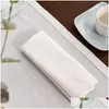 Table Napkin 12Pcs Napkins Wedding Party Dinner White Cloth Restaurant Home Cotton Linen Handkerchie 4 Size Drop Delivery Garden Text Dhrun