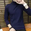 Männer Pullover Winter Korea Herren Hohe Kragen Sweatshirt Warme Einfarbig Soft Slim Mode Lässig Pullover Pullover Männer Kleidung 2023 Z1