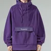 Herbst Polar Fleece Hälfte Rollkragen Hoodies Für Männer Y2K Vintage Winddicht Mit Kapuze Sweatshirts Casual Streetwear Pullover Hoody 231229