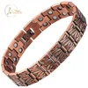 Armbänder Männer Vintage 99,95 % Reines Kupfer Schmerzlinderung Armband Zweireihig Ultrastarke Magnetfeldtherapie Gesundheitspflege Handkette Schmuck