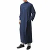 Vêtements ethniques Hommes Arabie Arabe Thobe Jubba Dishdasha Robe à manches longues Ramadan Robe musulmane Moyen-Orient islamique