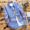 Herrklänningskjortor Koreanskt mode för män Chemise Homme de Luxe Camisas Hombre Bluses Ropa Roupas Masculinas Clothing Vintage
