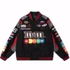 Embroidery M Letter Harajuku Baseball Jacket Coats Men Women Hip Hop Printed Couples Harajuku Patch Varsity Y2K Bomber Jackets 231229