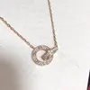 Carter amulette de naszyjnik luksusowy grzywny biżuteria wisiew Kobiety k złota powłoka projektant van clover kwiat Pearl Heart Diamond269o