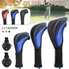 3Pcs/set Portable Golf Club Head Covers Golf Wood Club Cover Driver 1 3 5 Fairway Woods Headcovers Long Neck Golfing Accessories 231229