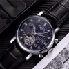 Masowe zegarek Mężczyźni oglądają szkielet Tourbillon ręcznie wywołujący mechaniczny automatyczny zegarek klasyczny naturalny skórzany zegarki dżentelmen busi247J