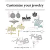 Carta personalizada Hiphop Sterling Sier Iced Out Hand Setting VVS Moissanite Pingente