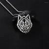 Colares Pingente Likgreat Punk Lobo Colar Para Homens Mulheres Na Moda Oco Animal Tigre Leão Gótico Aço Inoxidável Jewelry2724