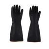 354555cm Black Gloves Heavy Duty Rubber Acid Alkali Resistant Chemical Work Safety For Industry Labor Protective Glove 231229