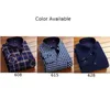 Chemises habillées pour hommes Mode Hommes Chaud À Manches Longues Revers Plaid Flanelle Veste Coton Rembourré Polaire Boutonné Vêtements Pour Personnes Âgées D'âge Moyen