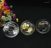 Pendentif Colliers 20sets 30mm Globe de verre rond Bubble avec 2-3mm Double trou Flacon Bouteille de souhait Bijoux DIY Collier Accessoire