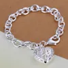 con numero di tracciamento Top Bracciale in argento 925 Europa Bracciale con cuori stereo Gioielli in argento 20 pezzi lotto economico 1774284K