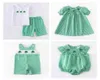 girlymax st patrick039s sibling plaid clover baby girls dress boys bosy set top ruffles romper smocked織物clothi2215408