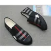 2024Brand Black och Khaki Canvas Shoes Luxurious Brand Men loafers Black Canvas Leather Insole Men Casual Shoes Men Men