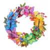 Fleurs décoratives couronne de papillons papillons décor extérieur printemps tenture murale jardin Pvc décorations de fête de mariage avec bureau rustique