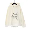 2024 Fashion Hoodie Designer Brand Palmangelsweater Sweatshirt for Men and Women Broken Tail Shark Print Pa Trendy High Street Casual Loose Hooded and Gvgv