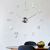 Настенные часы для гостиной, большие размеры, арабские цифры, цифровой бесшумный механизм, современный дизайн, наклейки Orologio Da Parete