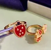 Bague en coquillage naturel pour femmes, bague avec breloque trèfle, fleurs à quatre feuilles, 7788405