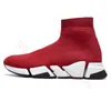 패션 디자이너 남성 캐주얼 신발 속도 트레이너 양말 속도 신발 러너 러너 스니커즈 니트 부츠 1.0 2.0 워킹 트리플 블랙 흰색 빨간색 36-45
