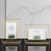 Frames 6 Inch Po Frame Nordic Creative Light Luxury Iron Glass Table Office Desktop TV Cabinet Bedroom Picture Ornaments