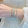 Designer smycken lyxarmband VCF Kaleidoscope 18K Gold Van Clover Armband med mousserande kristaller och diamanter Perfekt gåva för kvinnliga flickor A5MB