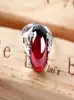 Genuine Unique Austrian 925 Sterling Silver Ring With Ruby Stones For Men Vintage Crystal Fashion Luxury Women Party Jewelry J19074438469