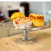 Plates European-style Transparent Glass Display Cake Plate Candy Tall Tray Wedding Birthday Home Decoration