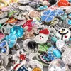 DIY Interchangeable Snap Buttons Jewelry Wholesale Mix Sales 50pcs/Bag Random 18mm Glass Snap Charms for Necklaces Bracelet Gift 231229