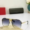 Vintage-Designer-Sonnenbrille für Damen und Herren, High-End-Unisex-Carti-Sonnenbrillengestell, braune Gläser, abnehmbares Design, luxuriöse Shade-Brille, 65 m