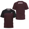 Herr t -skjortor tenniskläder badminton sportkläder två färg skarv andas andningsträning skjorta fitness kortärmad