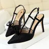 Dress Shoes Slingback Sexy High Heels Vintage Elegant For Woman Stiletto Fetish Party Women Tacones