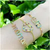 Charm Bracelets Heart Mom Mama Diamond 18K Gold Pl Adjustable Bracelet For Women Fashion Jewelry Mother Gift Will And Sandy Drop Deli Dhsqy