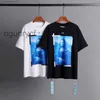 T-shirts pour hommes Xia Chao Brand Ow Off Mona Lisa Peinture à l'huile Flèche à manches courtes Hommes et femmes Casual Grand T-shirt ample Ijgk19MV5VGX 5VGX